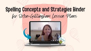 Spelling Concepts and Strategies Binder for Orton-Gillingham Lesson Plans | The Literacy Nest