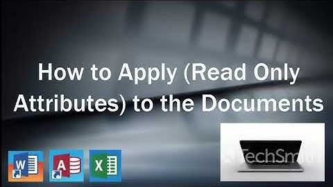 How to Set (Read Only Attribute) To the Documents.