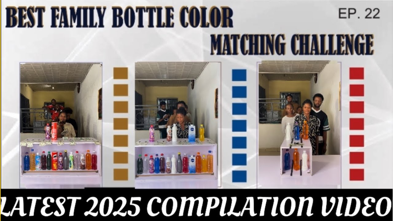 THE BEST INTERESTING, SMART  & ENTERTAINING FAMILY BOTTLE COLOR MATCHING CHALLENGE-SUBSCRIBE 