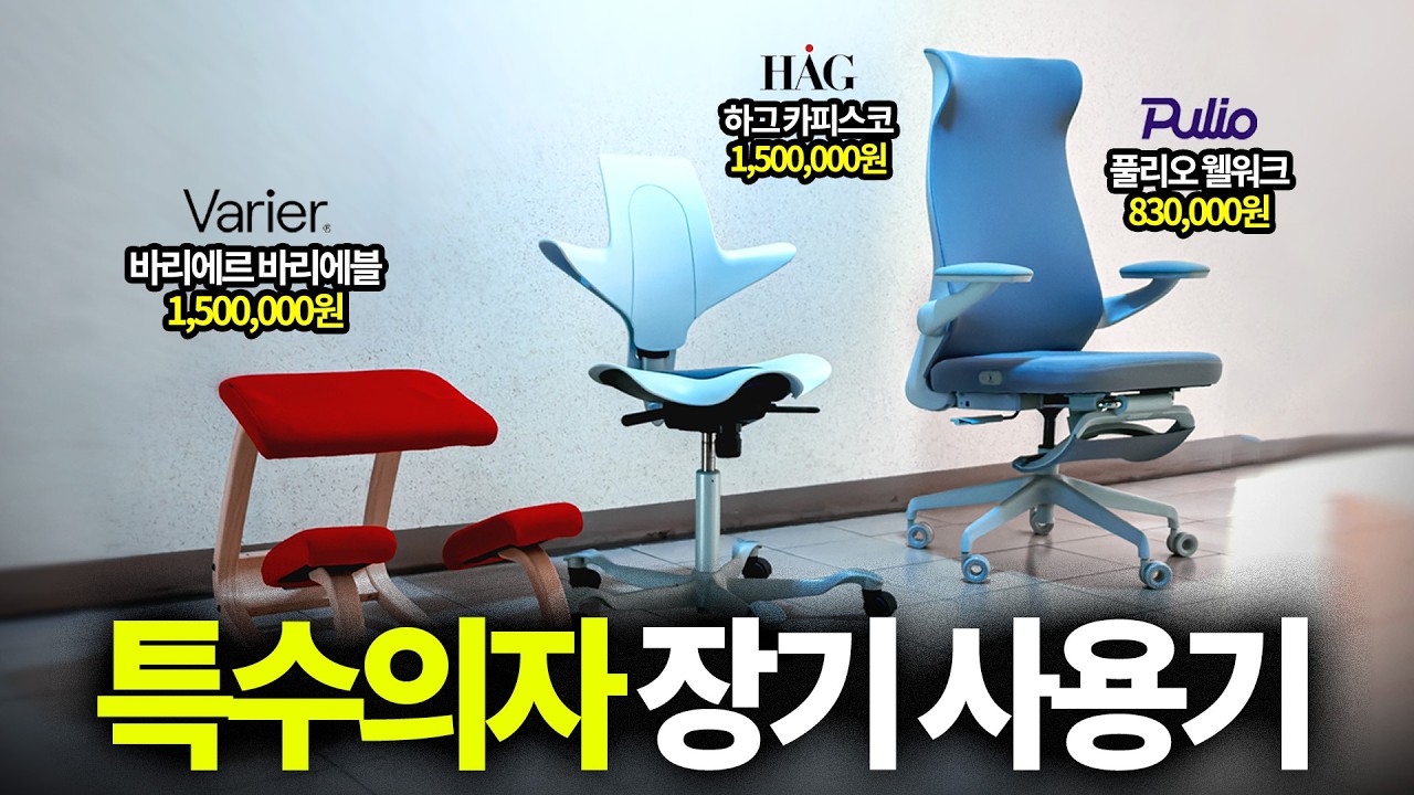 ‘진짜’들이 사용한다는 건강의자 3종 장기사용기(바리에르 바리에블, 하그 카피스코, 풀리오 웰워크)