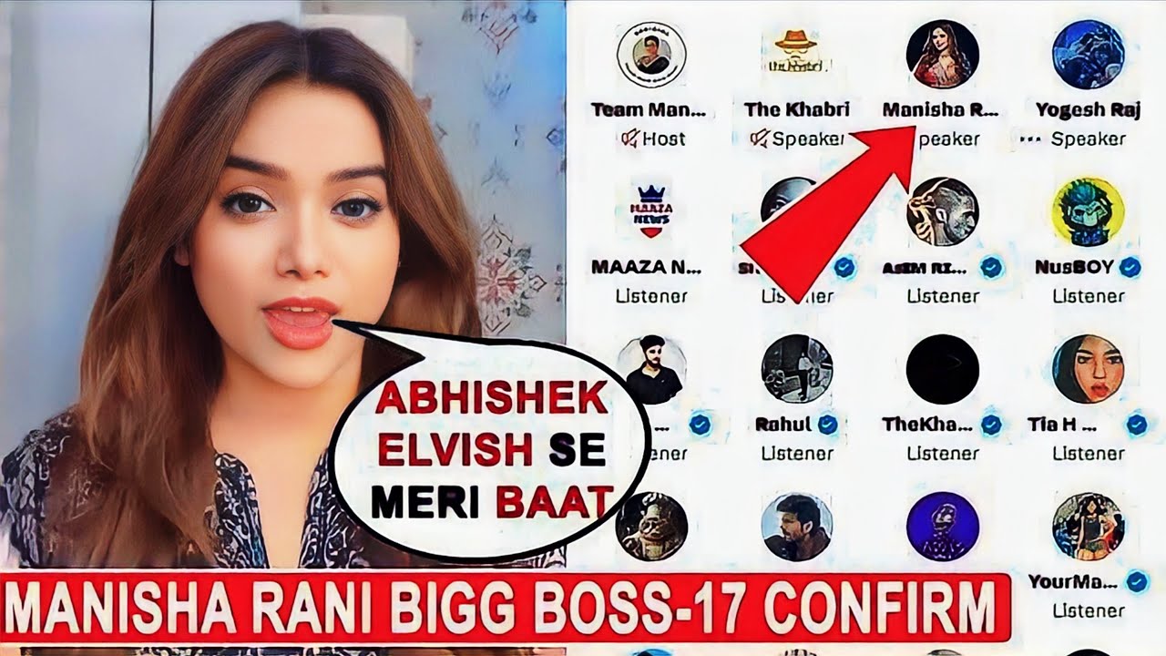 Manisha Rani Live on Twitter Space and Talking About BiggBoss17 Entry, Targetting Bigg Boss
