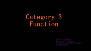 Categories of function|Category 3|Problem Solving Using C|3rd Semester BSc Maths