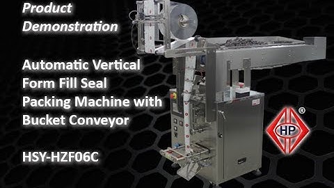 Automatic Vertical Form Fill Seal Packing Machine With Bucket Conveyor - HSY-VE1320BC