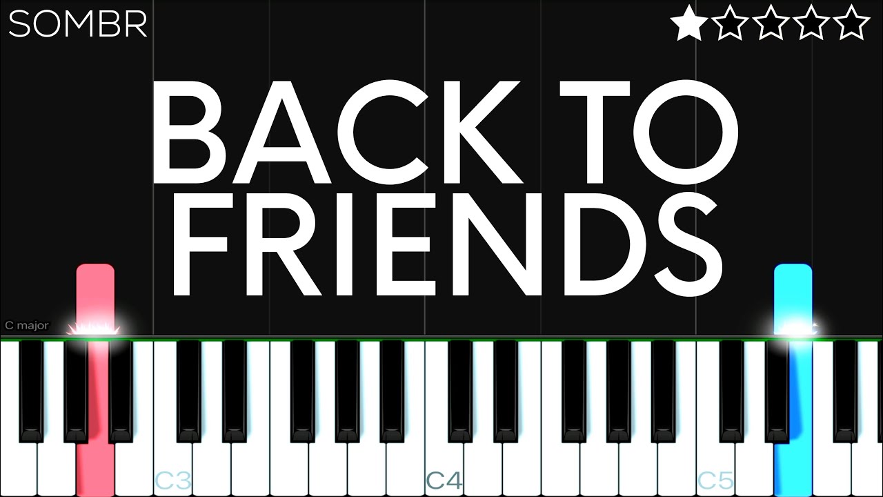 sombr - back to friends | EASY Piano Tutorial