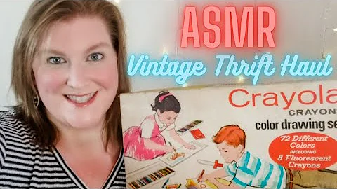 ASMR Thrift Store Shopping Haul Show & Tell - LOTS of Vintage Treasures! (Soft Spoken)
