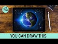 You Can Draw This PLANET EARTH in PROCREATE