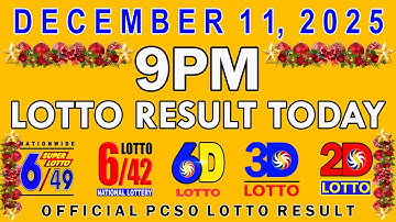 9pm Lotto Result Today PCSO December 11 2025
