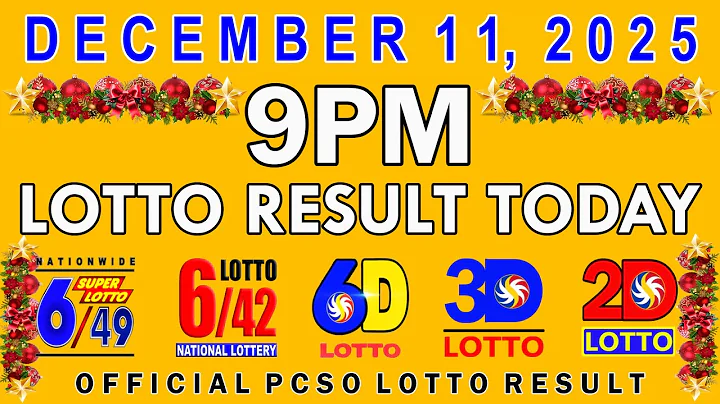9pm Lotto Result Today PCSO December 11 2025