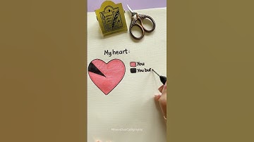 Cute Way to Show Your Love 💖 #shorts #nhuandaocalligraphy #lettering