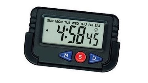 Pappi Haunt Car Dashboard / Office Desk Alarm Clock and Stopwatch with Flexible Stand Digital Watch