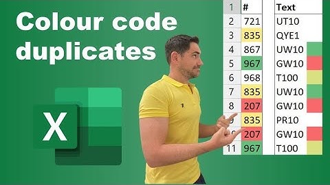 Colour match each duplicate with Excel
