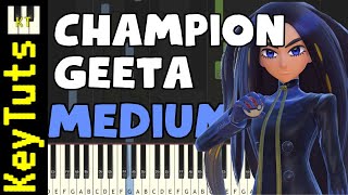 Battle! Champion Geeta [Pokemon Scarlet and Violet] - Medium Mode [Piano Tutorial] (Synthesia)