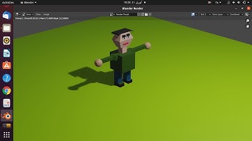 An Easy Low Poly Character in Blender 2.9 before Rigging and Animating