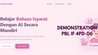 VIDEO DEMO APLIKASI LUARAN AAS IF 4PD-06 - SIGNLEARN screenshot 4