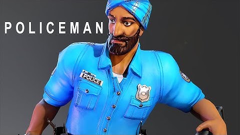 Policeman ||| 3D model ||| Blender ||| Unity