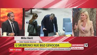 INFO JUTRO   Vacić Genocid se nije desio, o Jermenima niko ne priča, a Srebrenica im je glavna tema