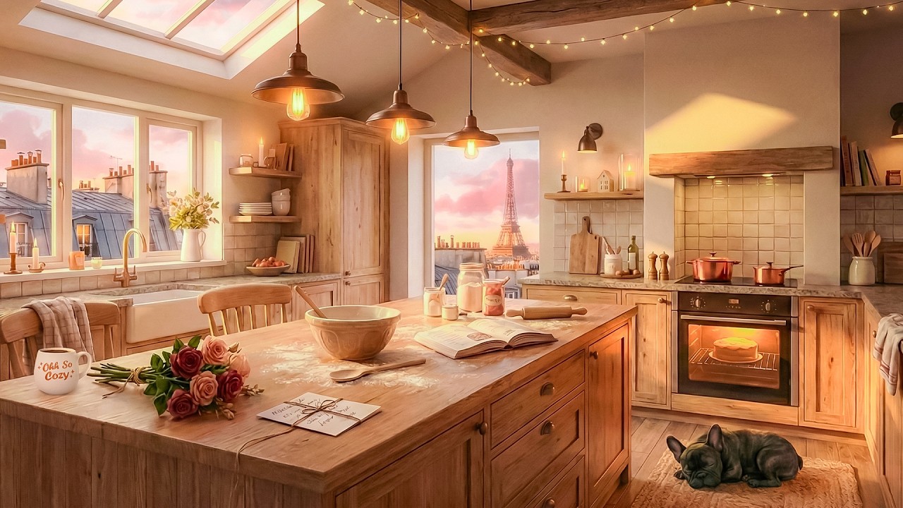 Cozy Jazz ☕ Romantic Evening in a Paris Kitchen | 2 Hours