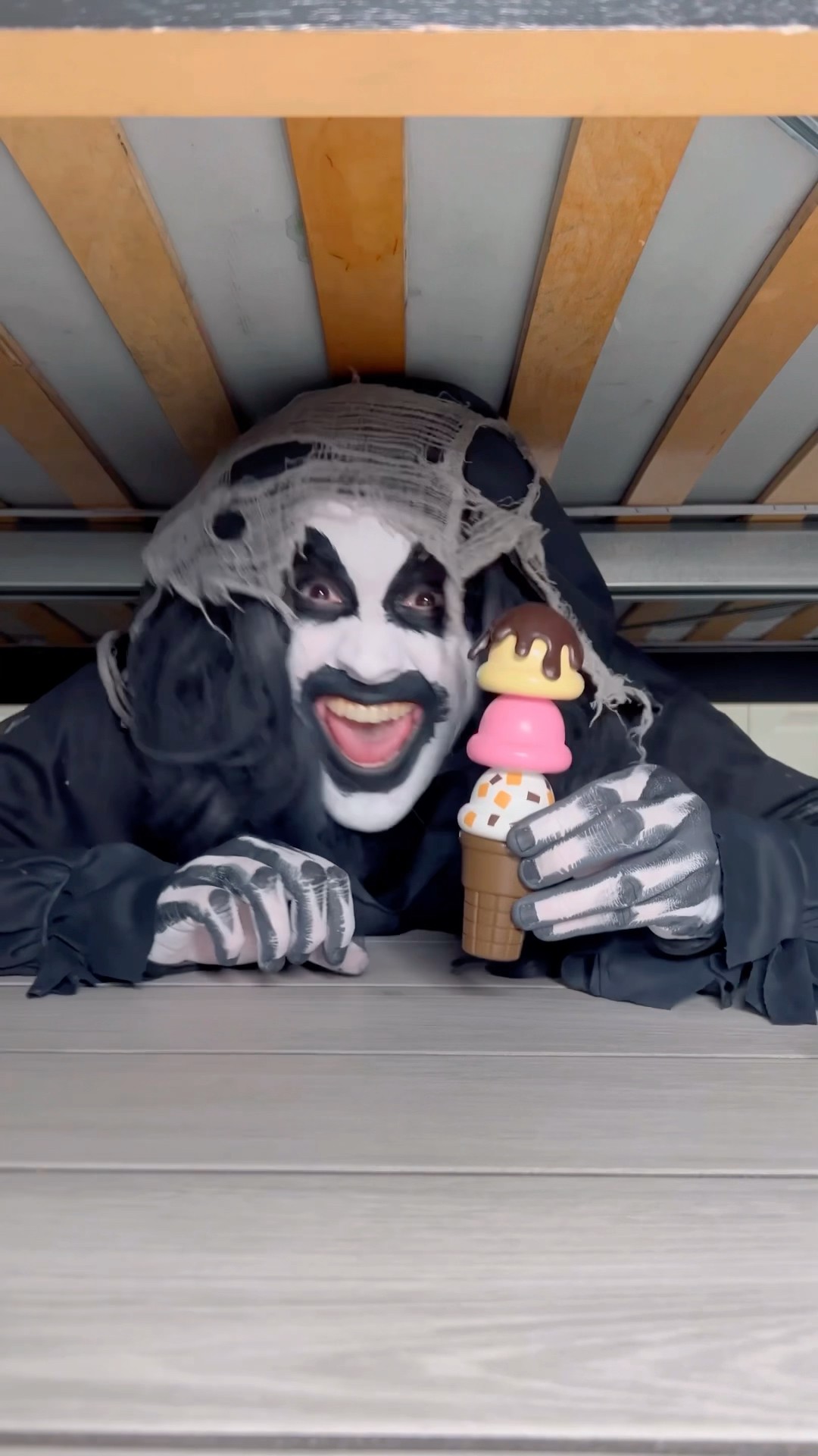 Clown gives fake ice cream to monster ? #shorts