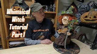 Whimsical Witch Part 1 - Detailed Tutorial - Mixed Media Paper Mache