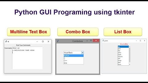List Box and Multi-line Text Box in Python GUI tkinter
