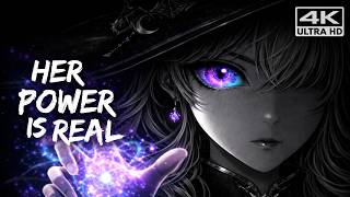PURPLE SORCERESS: Dark Mystic Aura & Piercing Eyes Badass Anime Live Wallpaper 4K 1 Hour