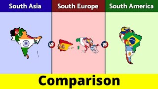 South Asia vs South Europe vs South America | South America vs South Europe | Comparison | Data Duck
