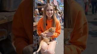 This Cat Chose Me at a Street Market 🐱😳 #viral #shorts #cutecats #catlover #viralshor
