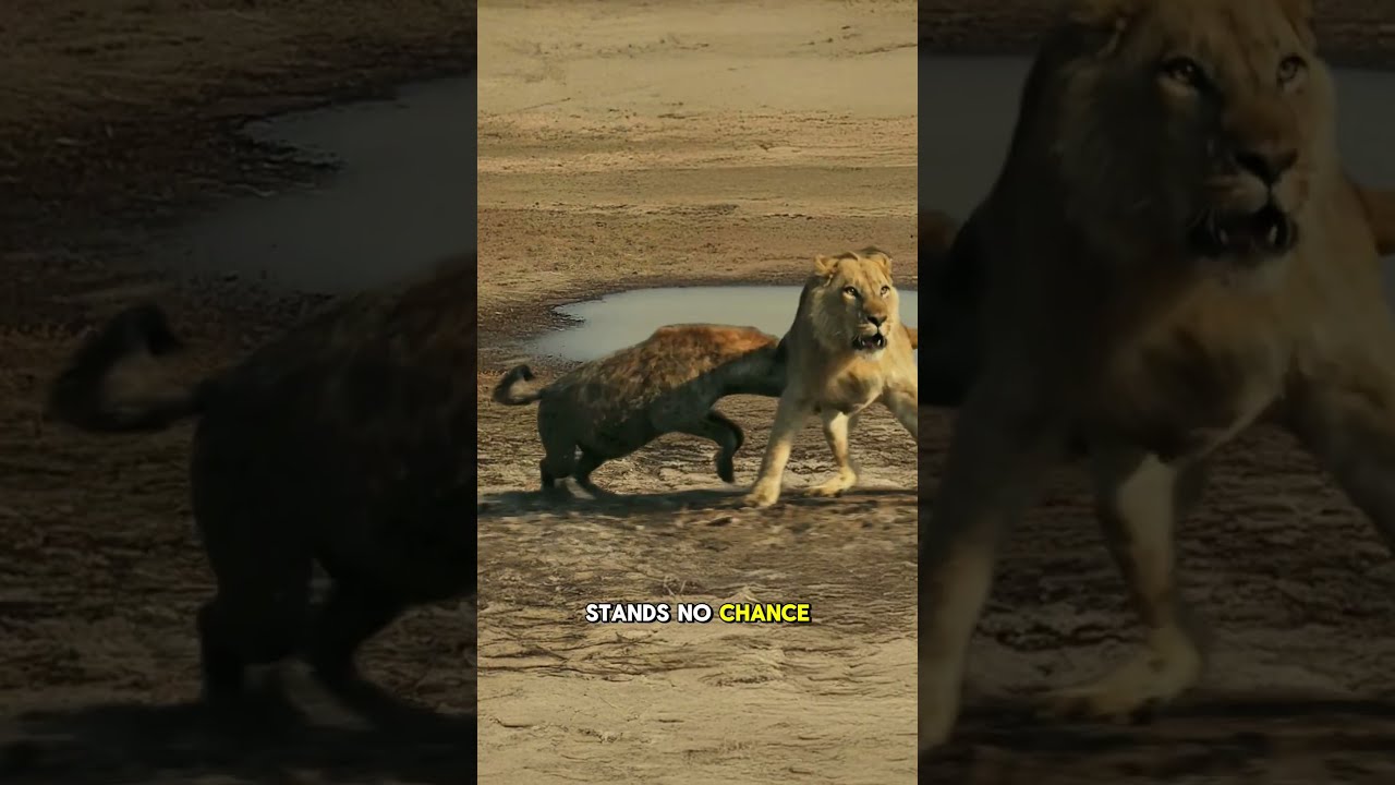With A Bite Force Stronger Than Both Lions And Tigers Juvenile Lion Stands No Chance Against Hyena