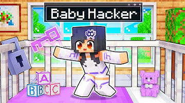 Playing As a Baby HACKER In Minecraft