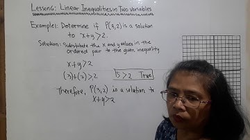 Math 8 - C3L6P1: Linear Inequalities in Two Variables Part 1