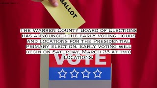 Warren County early voting hours and locations