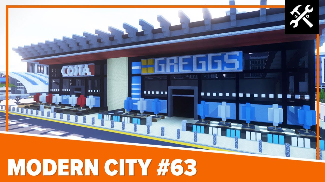 Modern City #63: Costa & Greggs - Minecraft Timelapse - YouTube