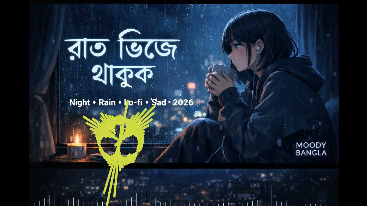 রাত ভিজে থাকুক 🌙 | Bangla Lo-fi Night Song | Rainy Midnight Vibes | Moody Bangla