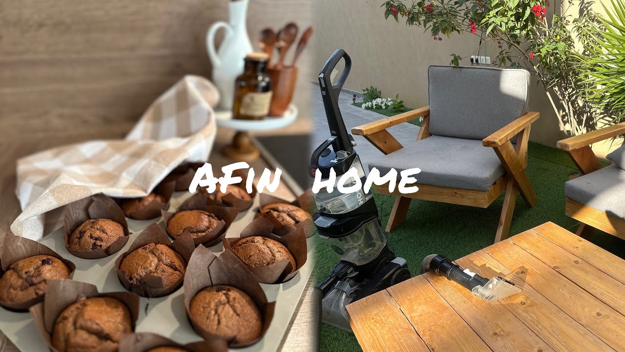 طريقة تحفيزيه لفرزنة رمضان 🌙🌿/روتين تحفيزي /مافن الموز بالشوكولا 🍫