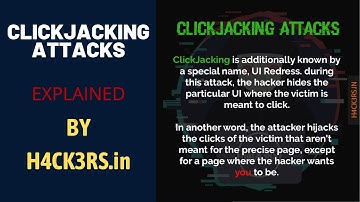 ClickJacking Attacks | Ethical Hacking | Cyber Security | Explained in 20 Seconds