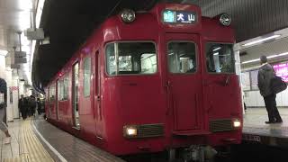 ［平日限定‼️下小田井・中小田井に特別停車‼️］名鉄6000系 6006f＋名鉄6500系鉄仮面 6512f(急行犬山行き）名鉄名古屋駅  発車‼️