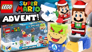 new-lego-super-mario-advent-calendar-2021-santa-mario-and-luigi-custom-mario-set-youtube