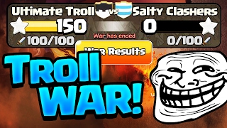 Clash of Clans Funny Moments - TROLLING a Clan War!