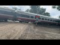 Westbound Amtrak train at Dancer Road