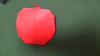 りんご 折り紙 Apple Origami Youtube