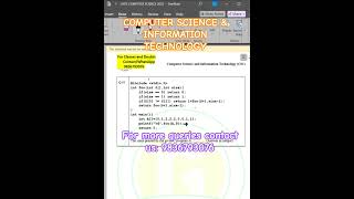 Computer Science &amp; IT Q61 Answer Solution | Clear Steps #GATECSIT #CSIT #GATE2025 #Q61 #AnswerKey