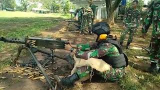Latihan nembak senjata mesin berat TNI AD
