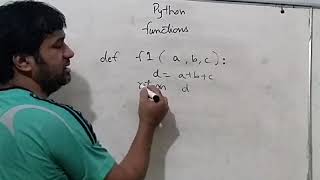 Python 6 ( user defined functions )