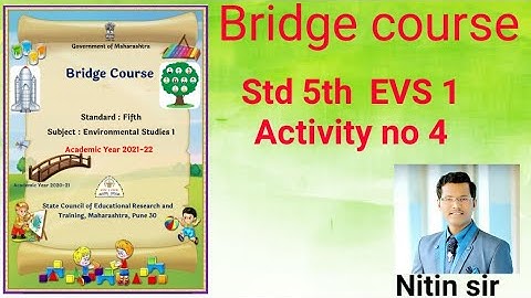 Bridge course || Std 5 || Environmental studies 1 || Activity no 4 || @pioneertutorials1717 Nitin sir