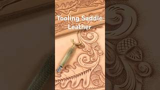 Tooling Saddle Leather #leather #tooling #saddlemaking
