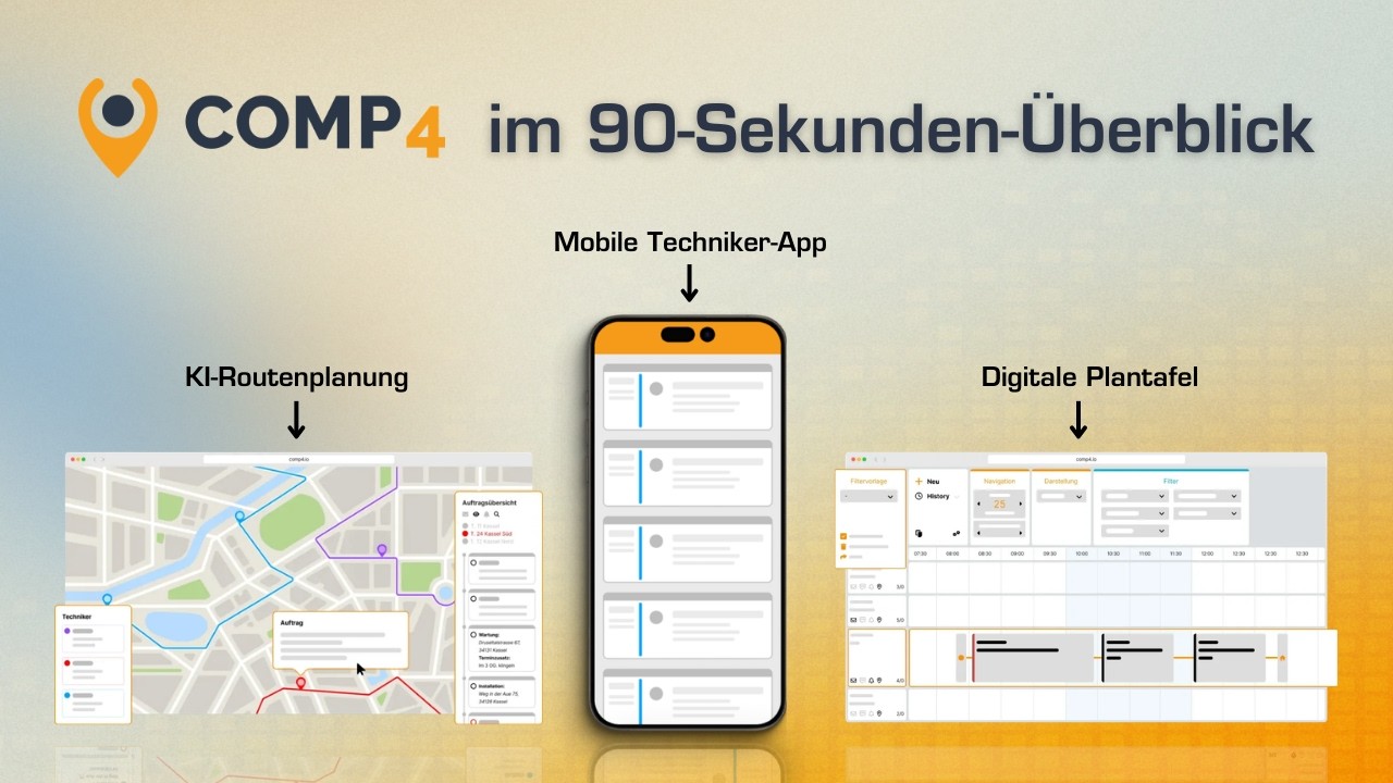 COMP4 – Field Service Management Software im Überblick (90 Sekunden ...