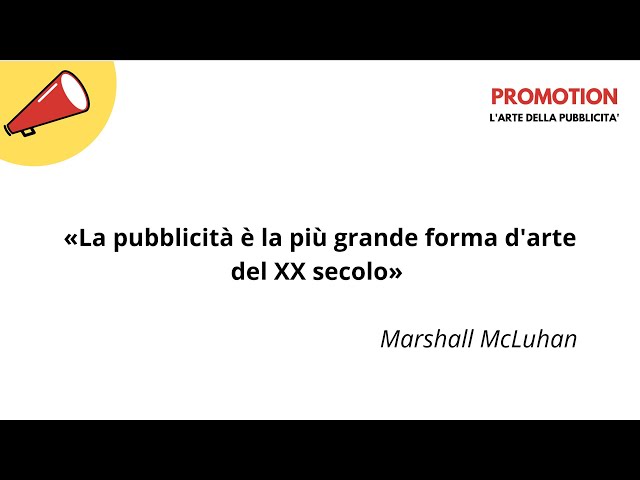 PROMOTION "L'ARTE DELLA PUBBLICITÀ" - Prima puntata