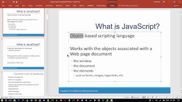 Web Programming 1 - Chapter 14 Lecture - Fall 2016