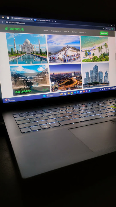 making a tourism website design - code by lostdaffy #shorts #viral #html #css #javascript