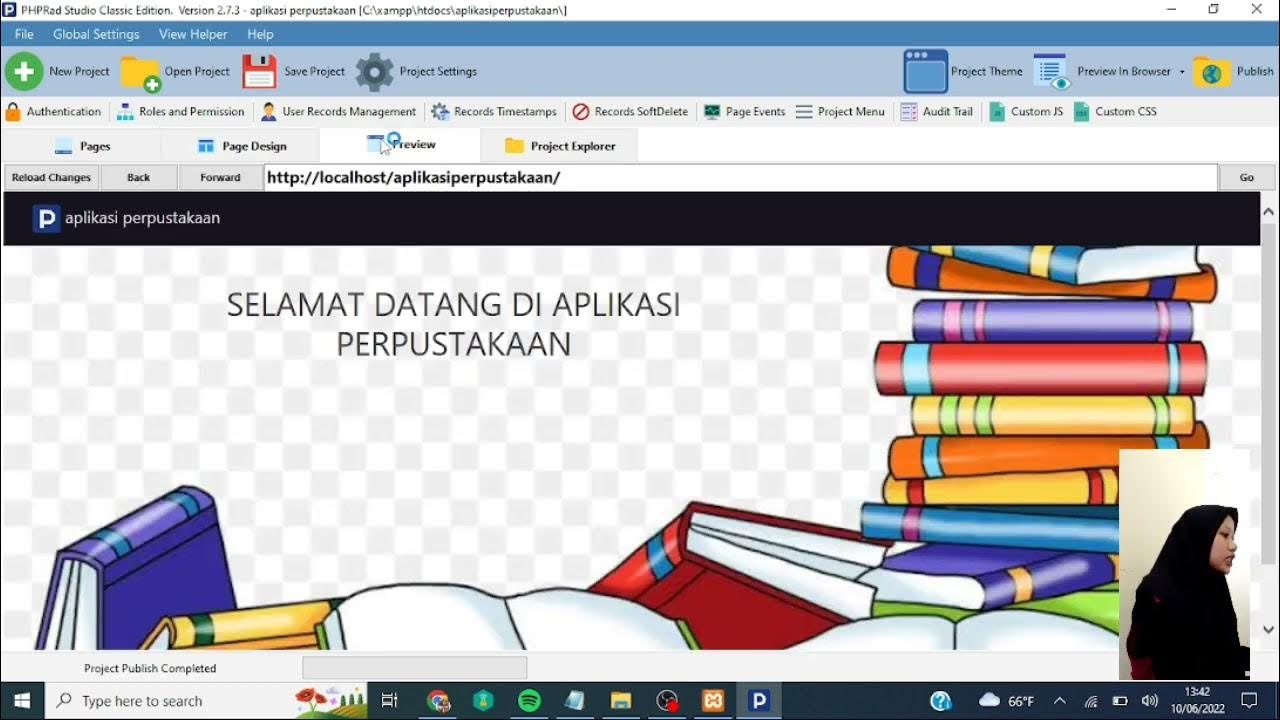 Cara membuat aplikasi berbasis web perpustakaan menggunakan phprad
